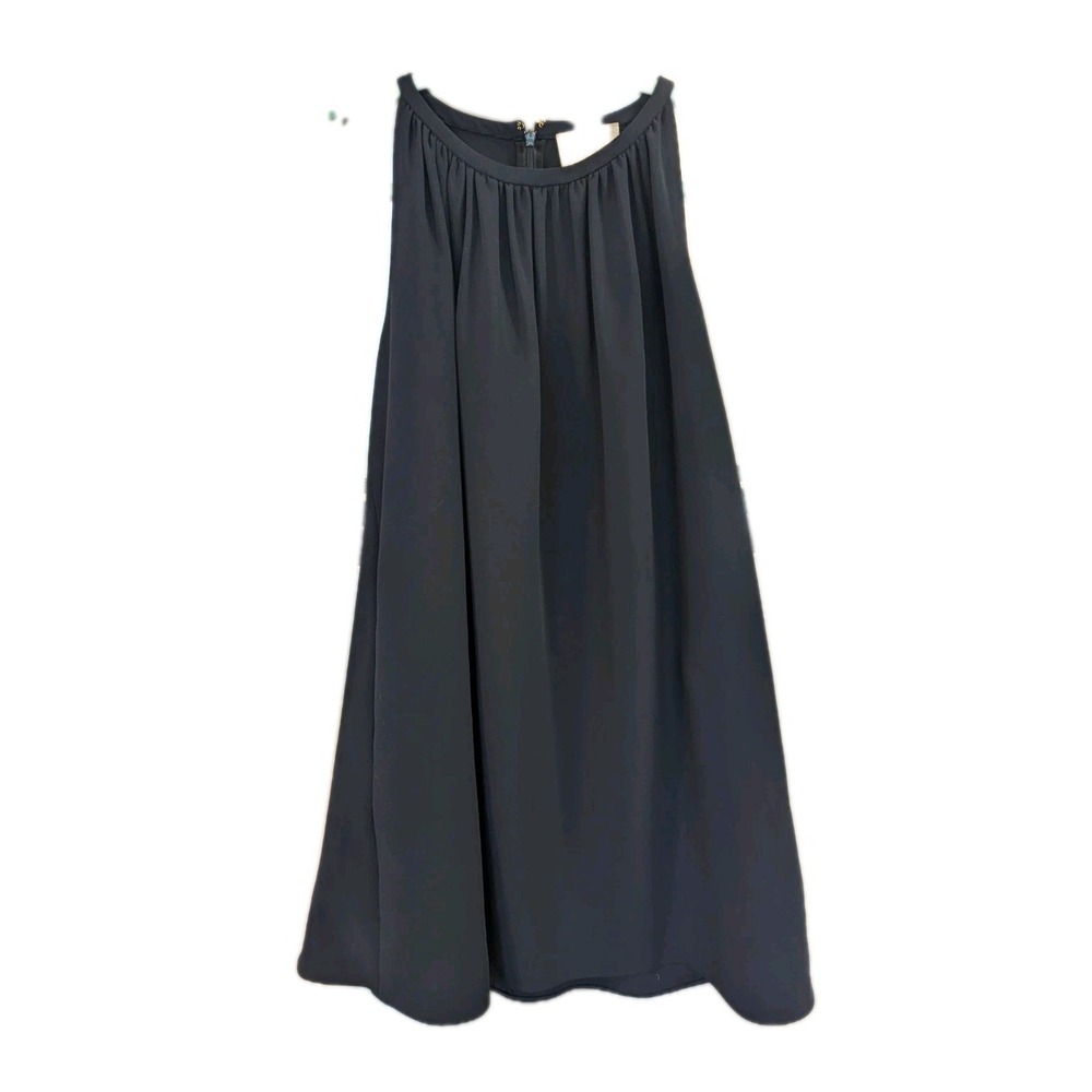 Kate Spade Shift Dress 4 Navy Blue Scoop Neck Sleeveless‎ Pockets Flowy Comfy